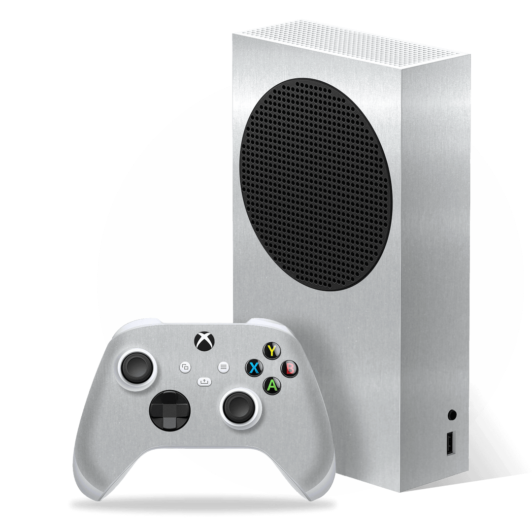 XBOX Series S (2020) Brushed Metal Aluminium  Metallic Skin, Wrap, Decal, Protector, Cover by EasySkinz | EasySkinz.com