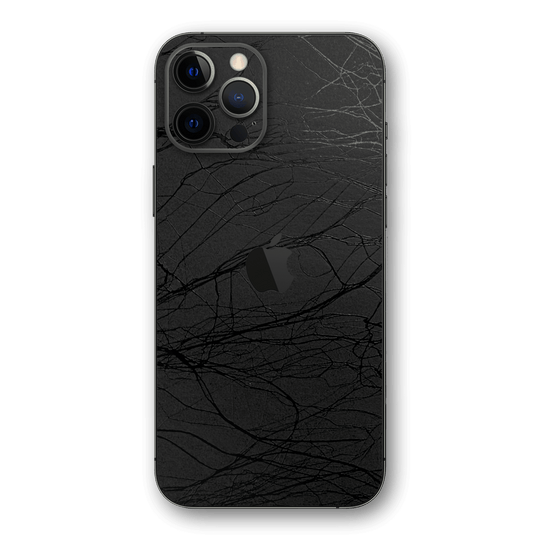 iPhone 12 Pro MAX LUXURIA BLACK WEB Textured Skin - Premium Protective Skin Wrap Sticker Decal Cover by QSKINZ | Qskinz.com