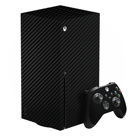 XBOX Series X Black 3D Textured CARBON Fibre Fiber Skin, Wrap, Decal, Protector, Cover by EasySkinz | EasySkinz.com