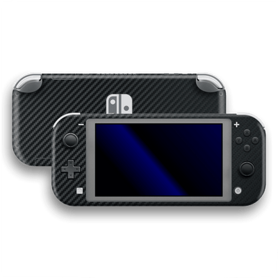 Nintendo Switch LITE 3D Textured CARBON Fibre Skin - BLACK