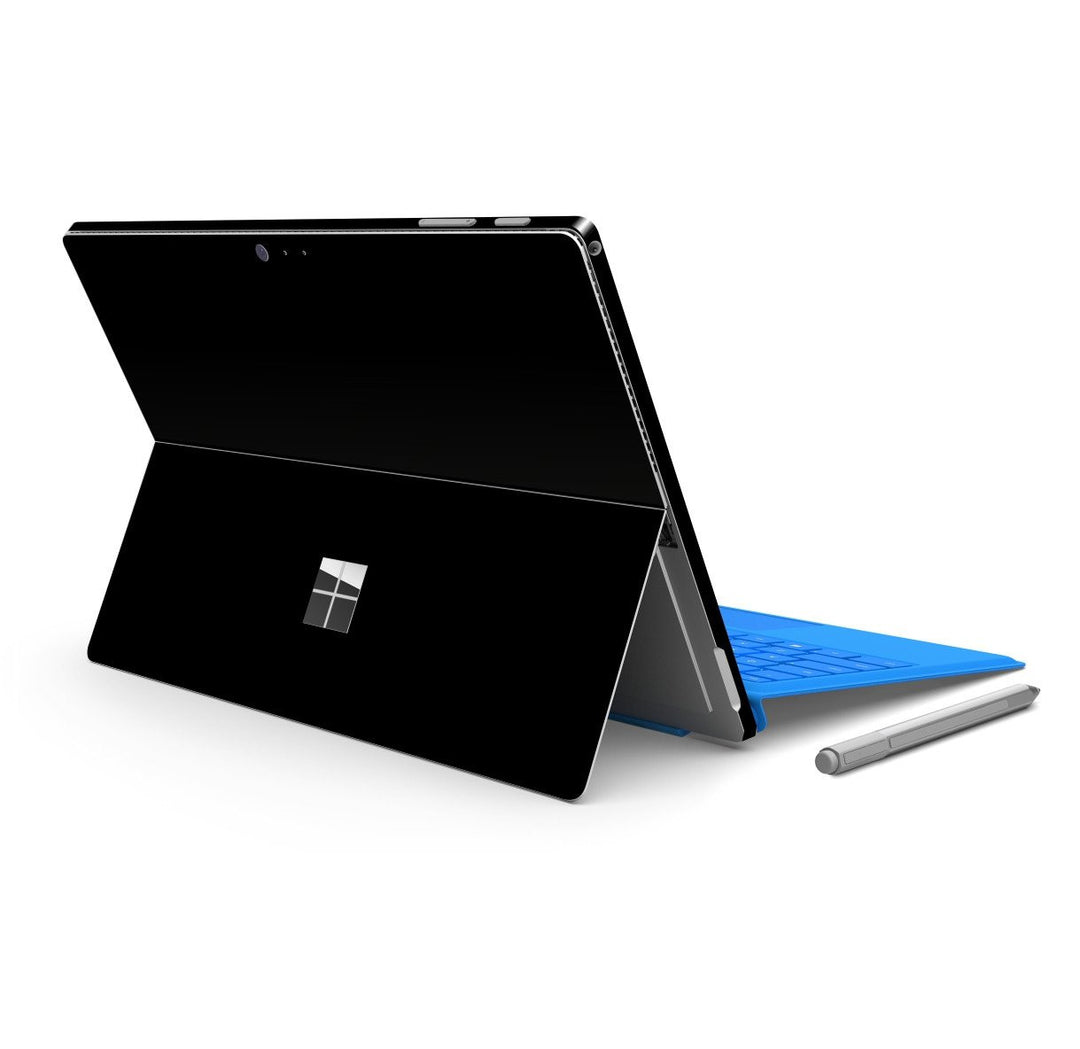 Microsoft Surface PRO 4 Glossy Black Skin Wrap Sticker Decal Cover Protector by EasySkinz