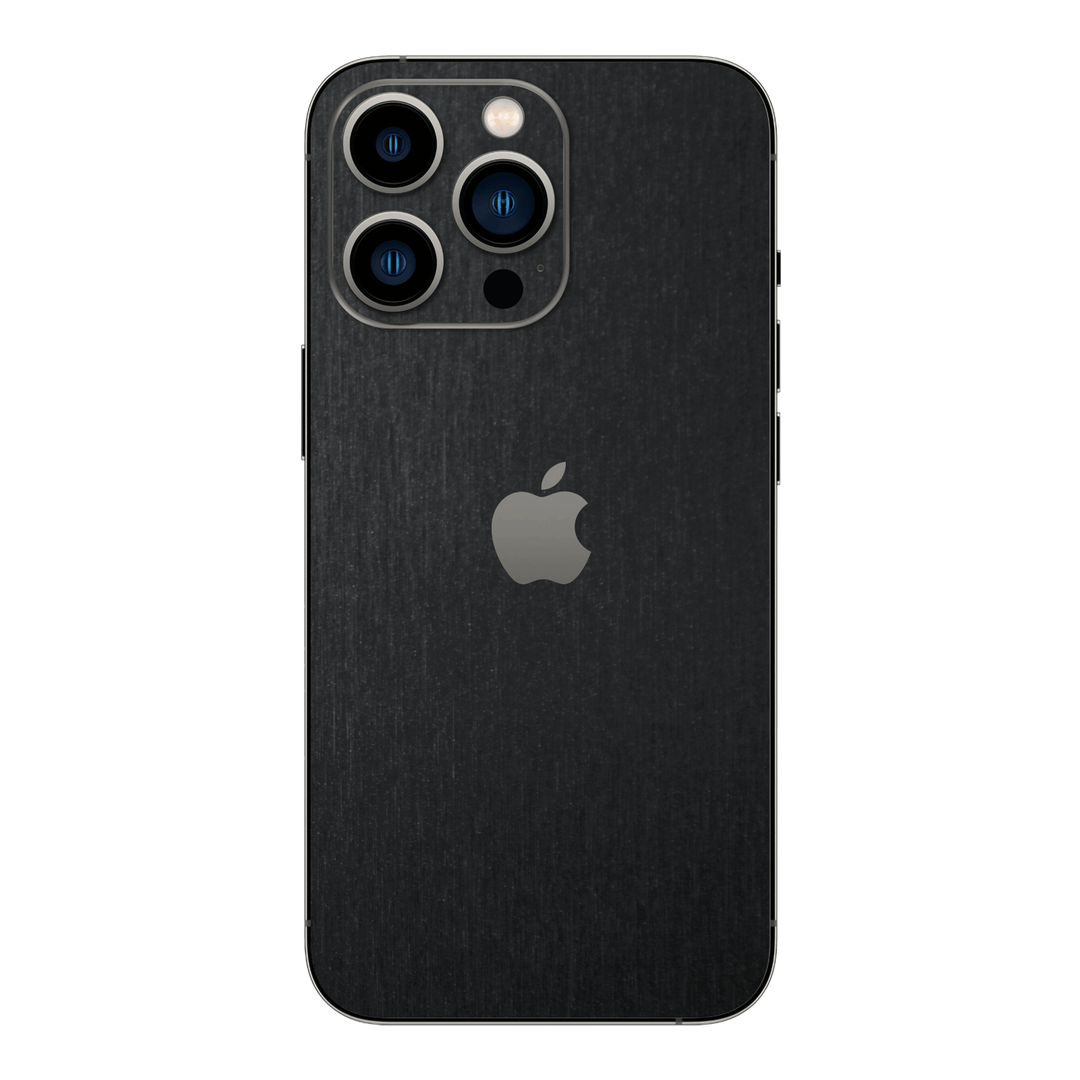 iPhone 14 PRO BRUSHED BLACK Metallic Skin - Premium Protective Skin Wrap Sticker Decal Cover by QSKINZ | Qskinz.com