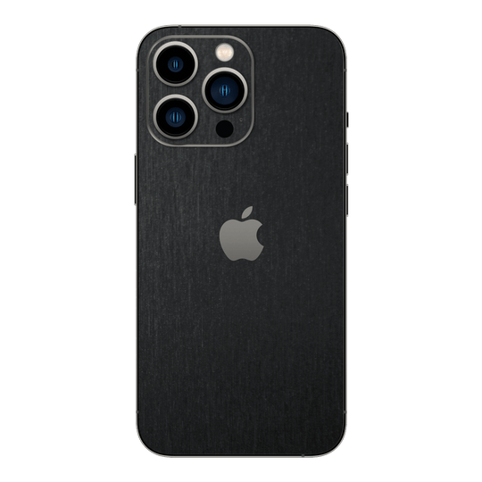 iPhone 14 PRO BRUSHED BLACK Metallic Skin - Premium Protective Skin Wrap Sticker Decal Cover by QSKINZ | Qskinz.com