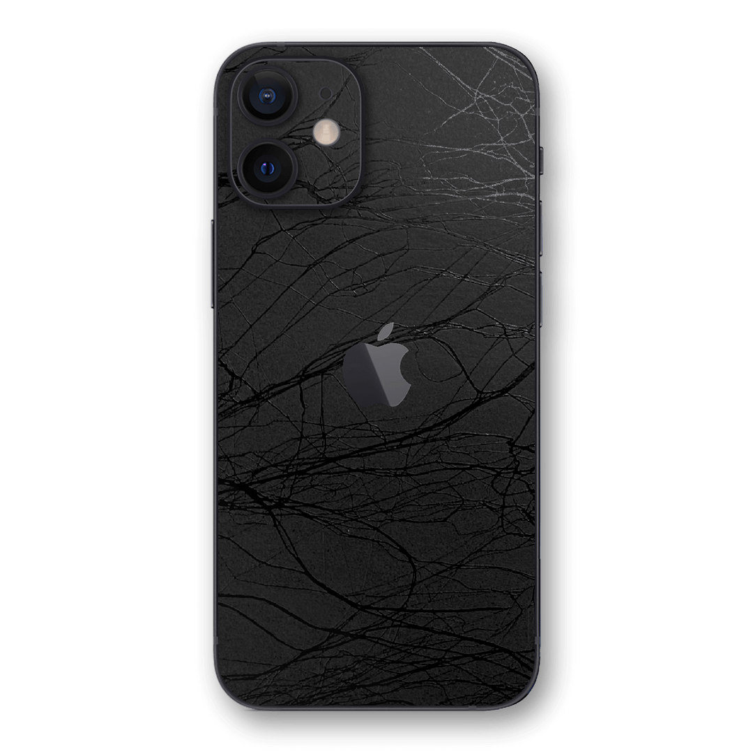 iPhone 12 mini Luxuria Black Web Net Mesh Cocoon  3D Textured Skin Wrap Decal Cover Protector by EasySkinz | EasySkinz.com