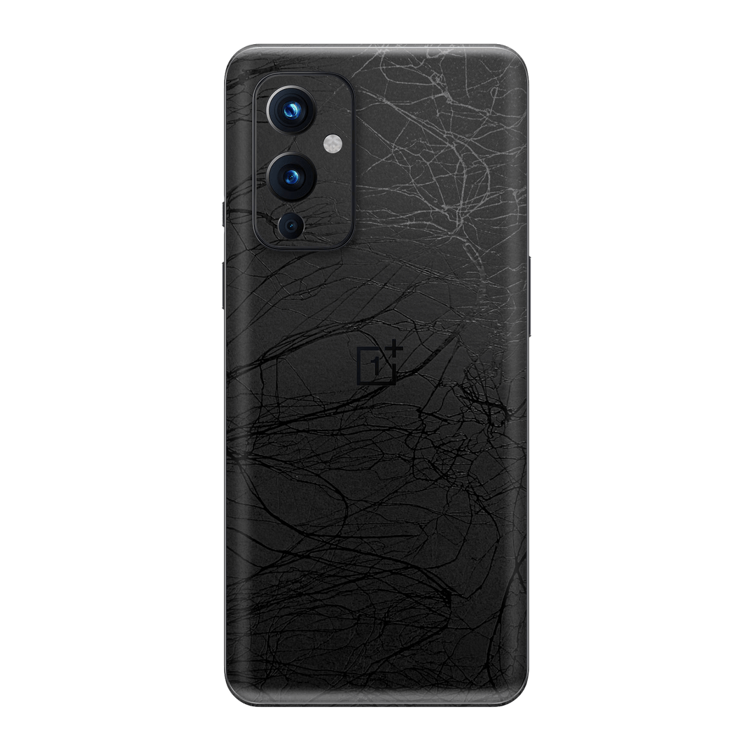 OnePlus 9 Luxuria Black Web Net Mesh Cocoon 3D Textured Skin Wrap Sticker Decal Cover Protector by EasySkinz