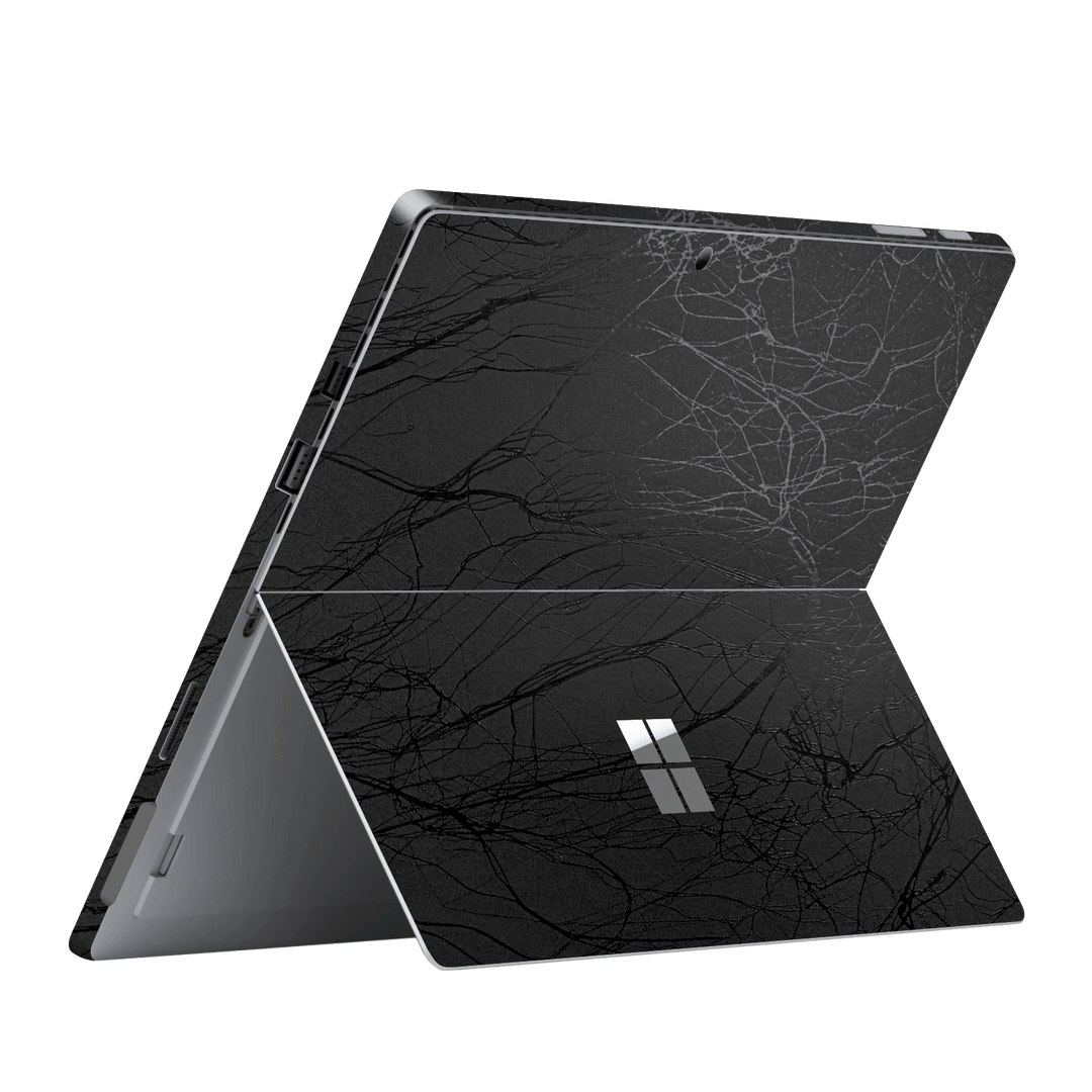 Microsoft Surface Pro (2017) Luxuria Black Web Net Mesh Cocoon 3D Textured Skin Wrap Sticker Decal Cover Protector by EasySkinz