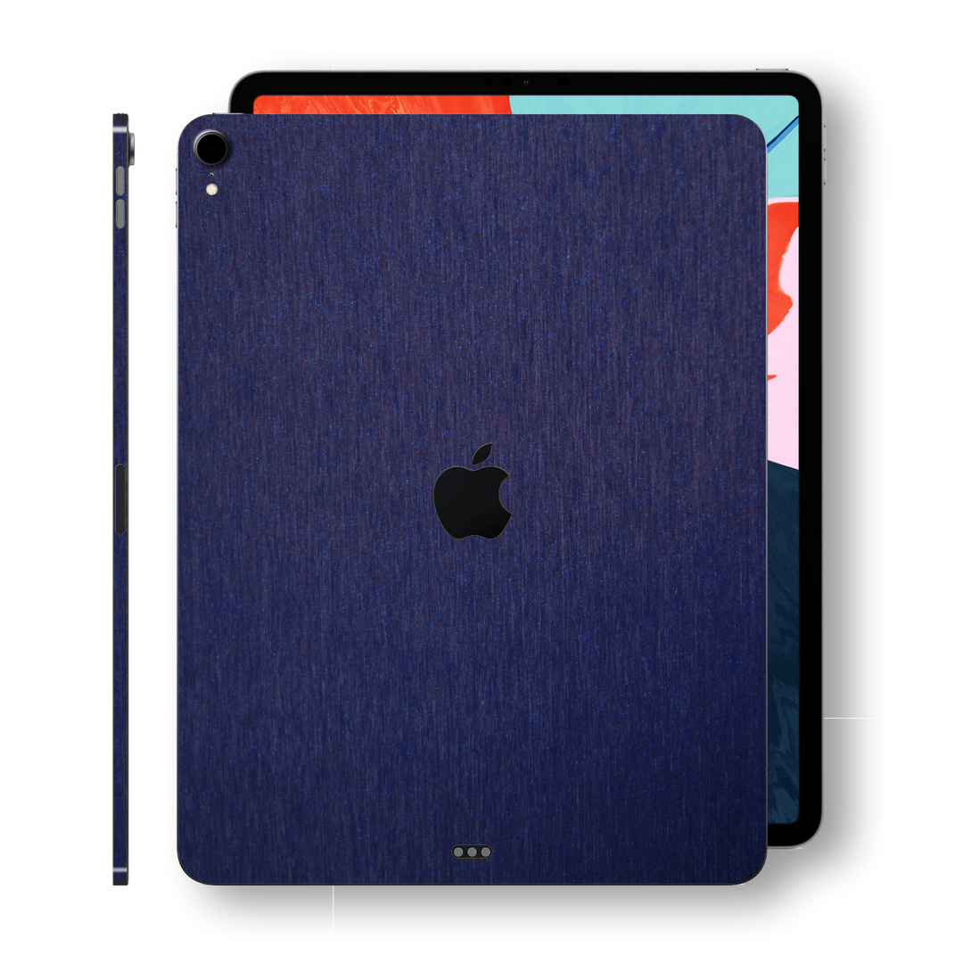 iPad PRO 11-inch 2018 3M Brushed Blue Metallic Skin Wrap Sticker Decal Cover Protector by EasySkinz