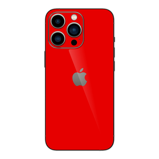 iPhone 13 PRO GLOSSY Bright Red Skin - Premium Protective Skin Wrap Sticker Decal Cover by QSKINZ | Qskinz.com