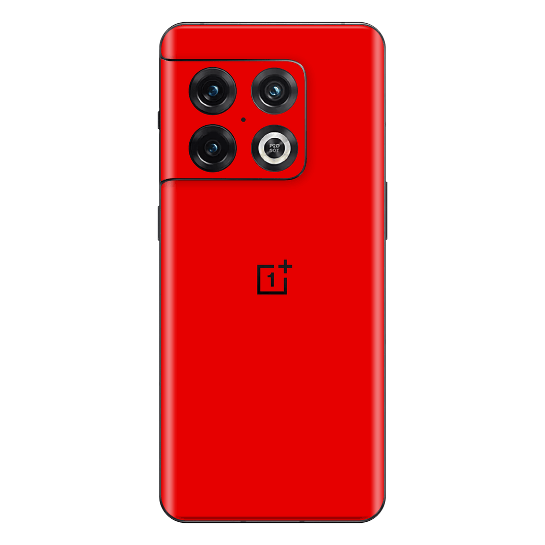 OnePlus 10 PRO Gloss Glossy Bright Red Skin Wrap Sticker Decal Cover Protector by EasySkinz | EasySkinz.com