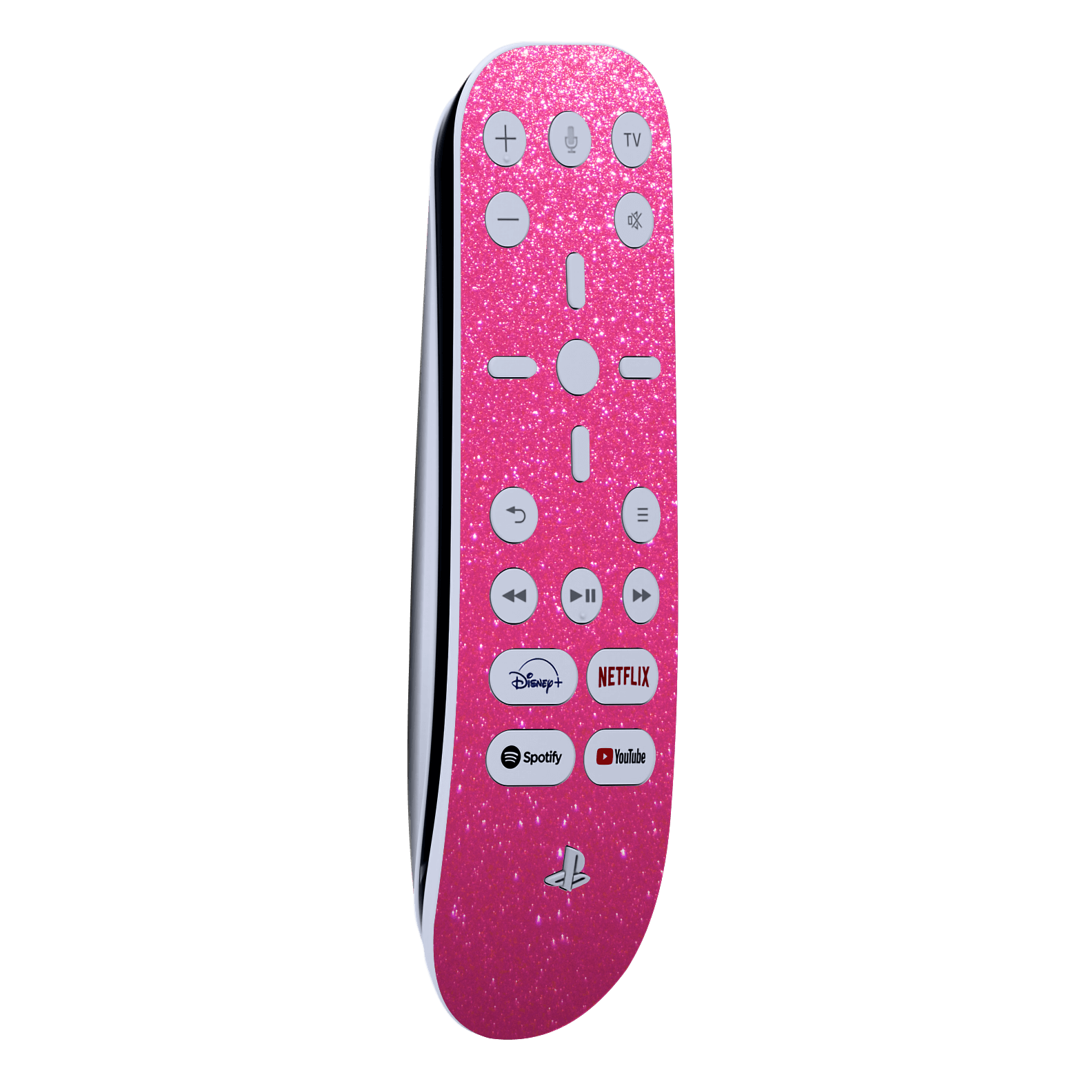 PS5 Playstation 5 Media Remote Skin - Diamond Candy Magenta Shimmering Sparkling Glitter Skin Wrap Decal Cover Protector by EasySkinz | EasySkinz.com