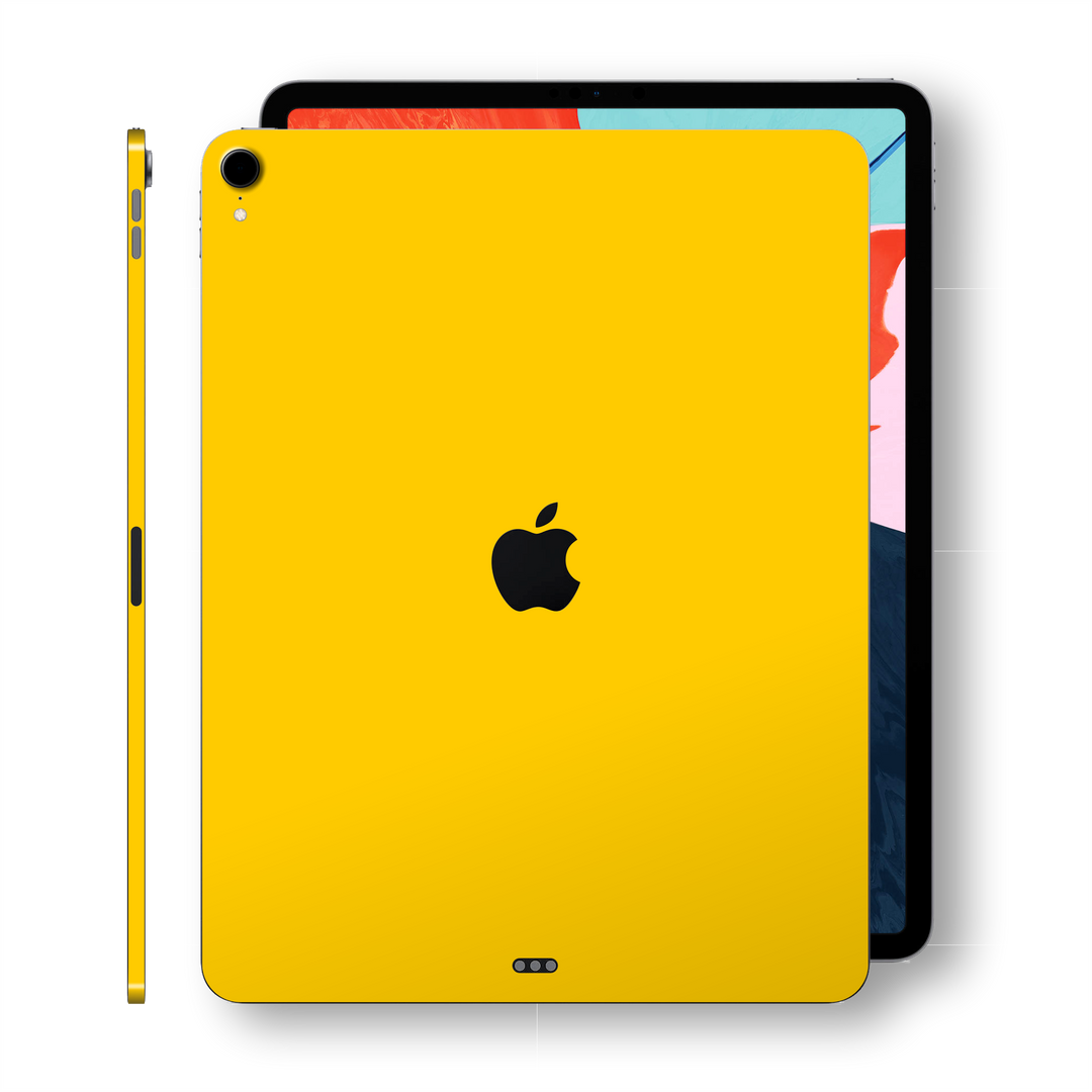 iPad PRO 11-inch 2018 Glossy Golden Yellow Skin Wrap Sticker Decal Cover Protector by EasySkinz