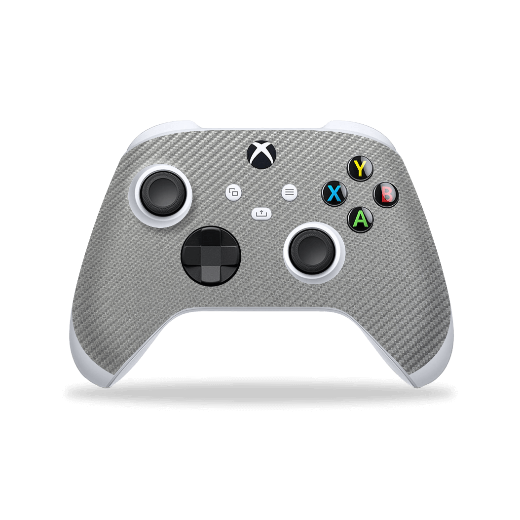 XBOX Series X CONTROLLER Skin - Metallic Grey 3D Textured CARBON Fibre Fiber Skin, Wrap, Decal, Protector, Cover by EasySkinz | EasySkinz.com