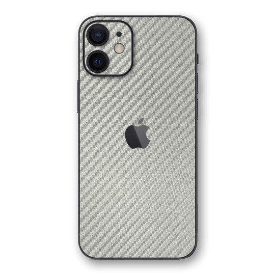 iPhone 12 3D Textured CARBON Fibre Skin - Metallic Grey - Premium Protective Skin Wrap Sticker Decal Cover by QSKINZ | Qskinz.com