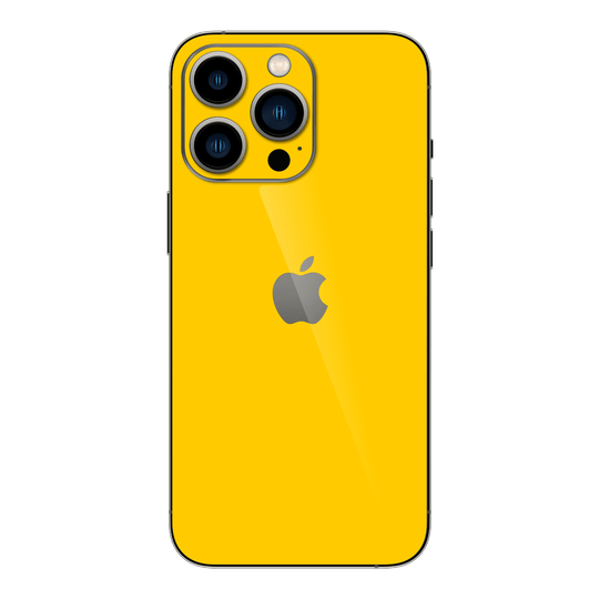 iPhone 13 Pro MAX GLOSSY Golden Yellow Skin - Premium Protective Skin Wrap Sticker Decal Cover by QSKINZ | Qskinz.com