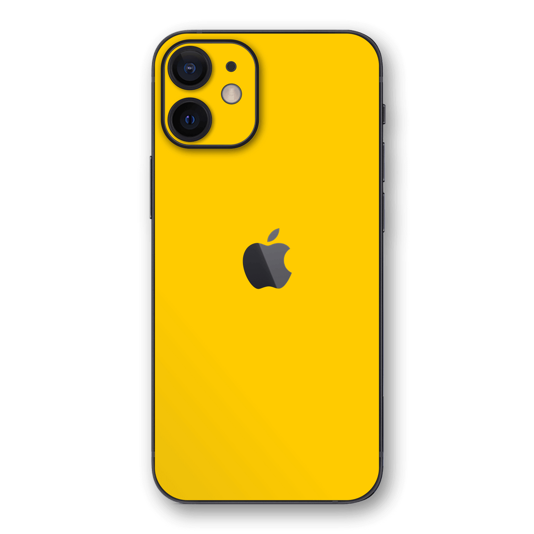 iPhone 12 GLOSSY Golden Yellow Skin - Premium Protective Skin Wrap Sticker Decal Cover by QSKINZ | Qskinz.com