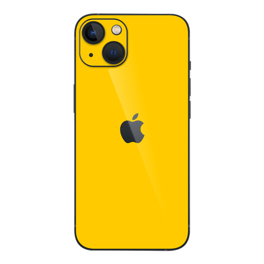 iPhone 13 GLOSSY Golden Yellow Skin - Premium Protective Skin Wrap Sticker Decal Cover by QSKINZ | Qskinz.com