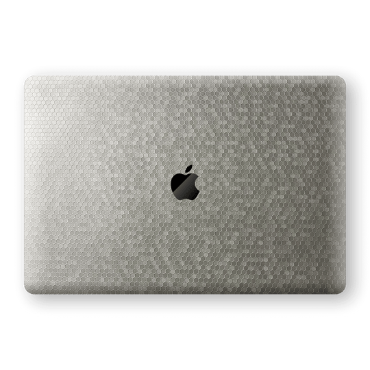 MacBook PRO 13 (2020) SILVER Honeycomb 3D Textured Skin Wrap Sticker Decal Cover Protector by EasySkinz