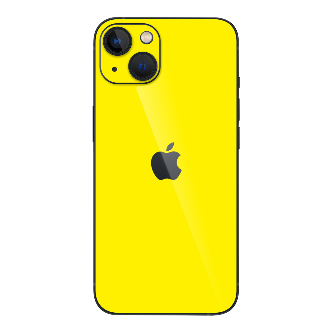 iPhone 13 MINI GLOSSY Lemon Yellow Skin - Premium Protective Skin Wrap Sticker Decal Cover by QSKINZ | Qskinz.com