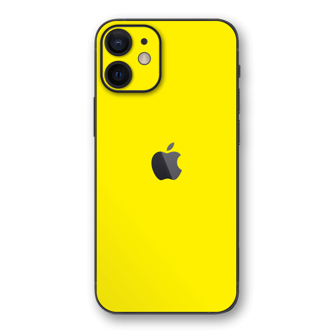 iPhone 12 GLOSSY Lemon Yellow Skin - Premium Protective Skin Wrap Sticker Decal Cover by QSKINZ | Qskinz.com