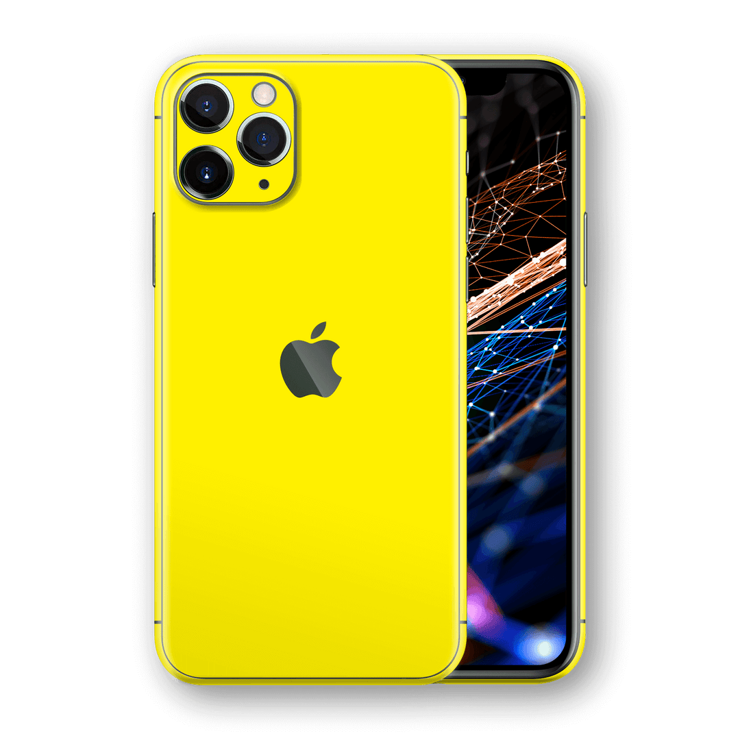 iPhone 11 PRO Glossy Lemon Yellow Skin, Wrap, Decal, Protector, Cover by EasySkinz | EasySkinz.com  Edit alt text