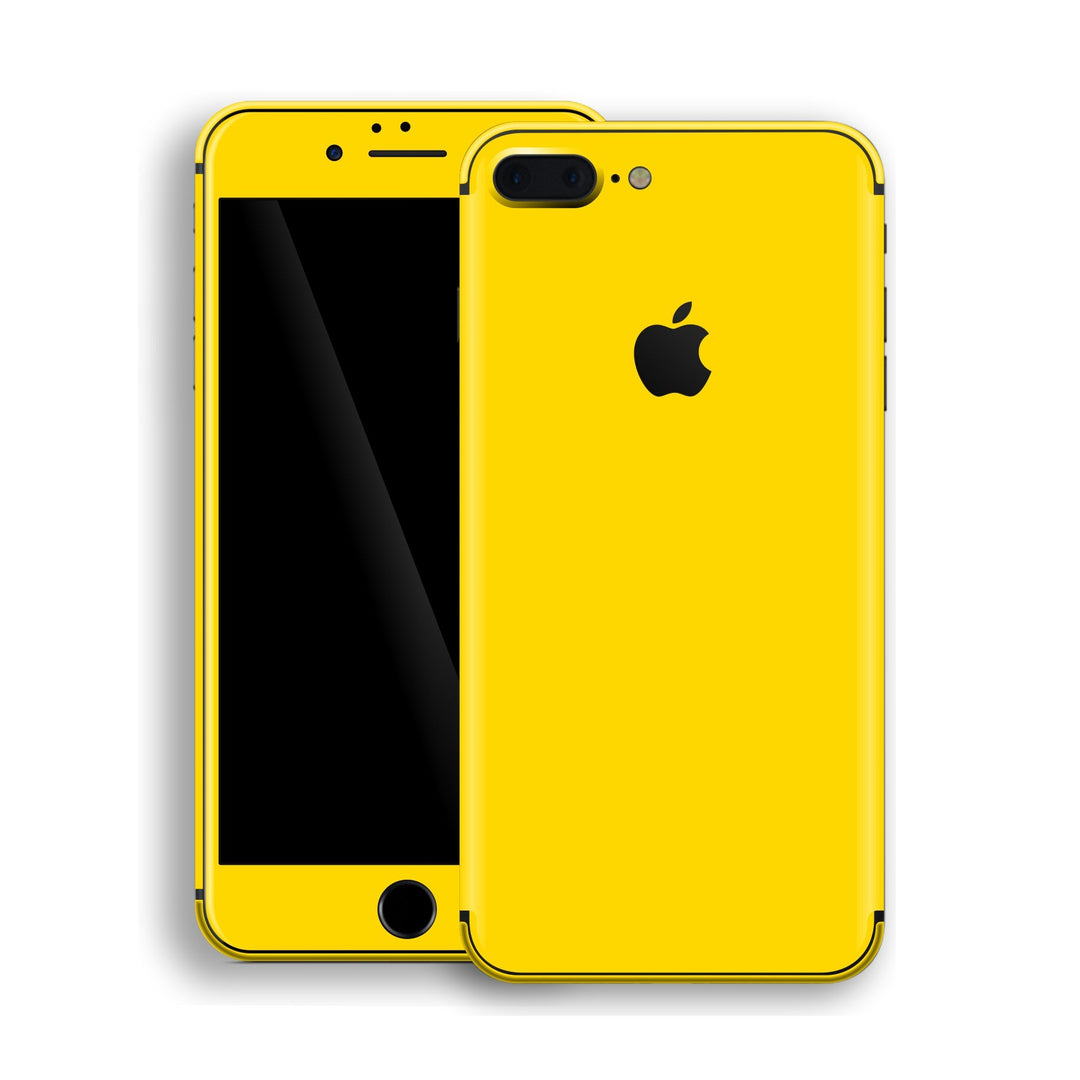 iPhone 8 Plus Lemon Yellow Glossy Gloss Finish Skin, Decal, Wrap, Protector, Cover by EasySkinz | EasySkinz.com