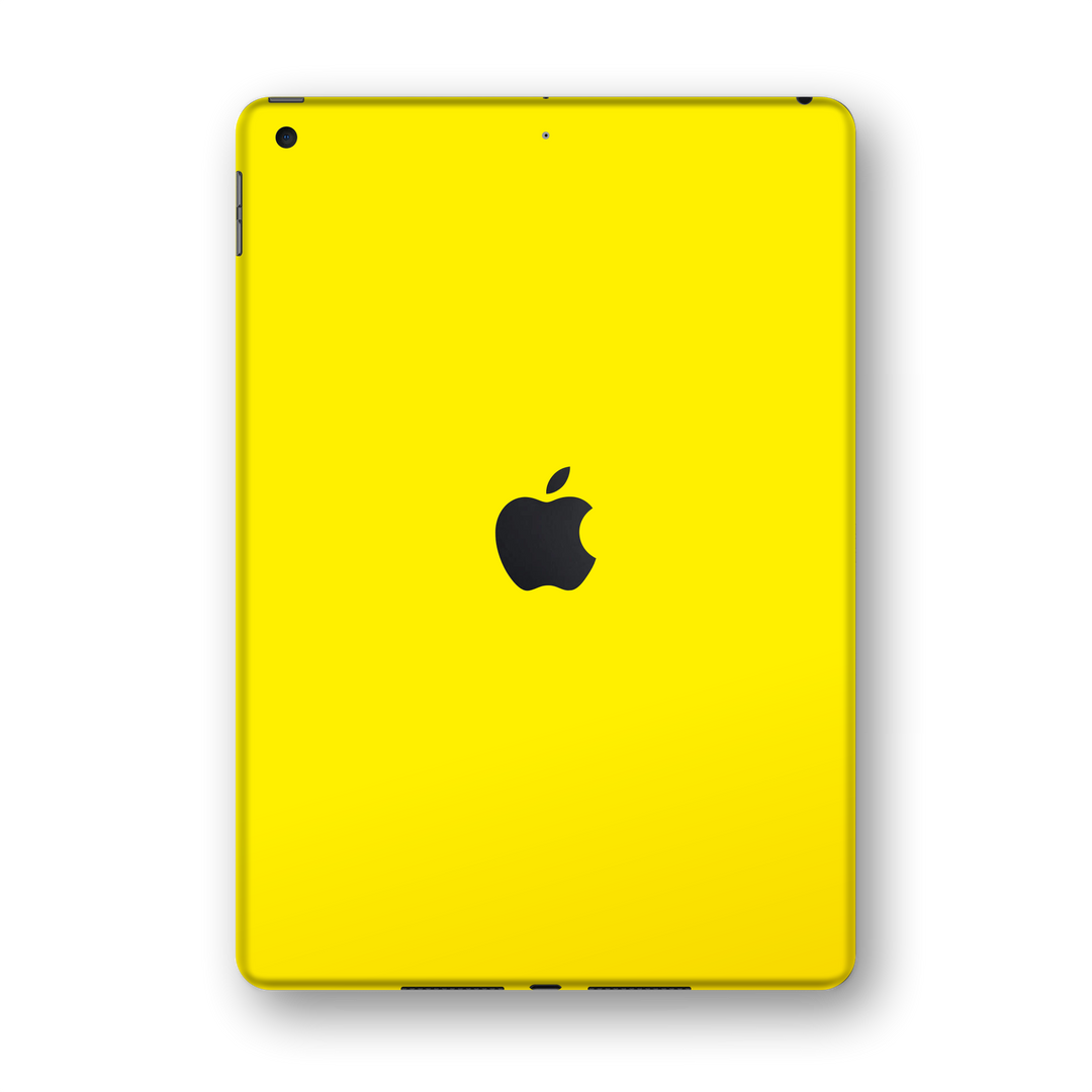 iPad 10.2" (7th Gen, 2019) Glossy Lemon Yellow Skin Wrap Sticker Decal Cover Protector by EasySkinz