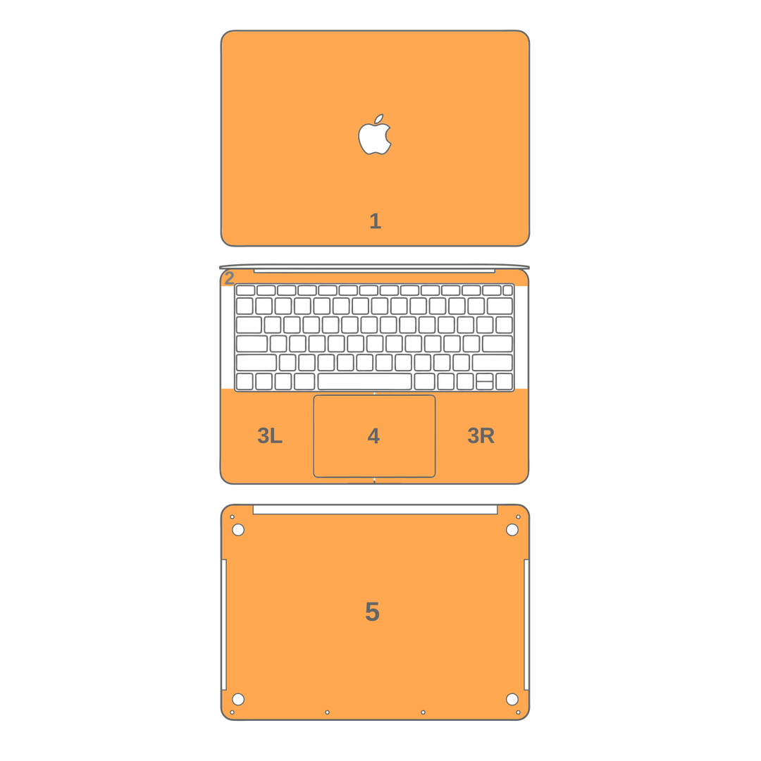 MacBook Pro 13" (No Touch Bar, 2016-2018) YELLOW MATT Metallic Skin