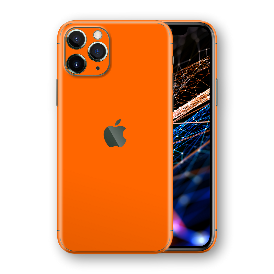 iPhone 11 Pro MAX Glossy ORANGE Skin, Wrap, Decal, Protector, Cover by EasySkinz | EasySkinz.com  Edit alt text