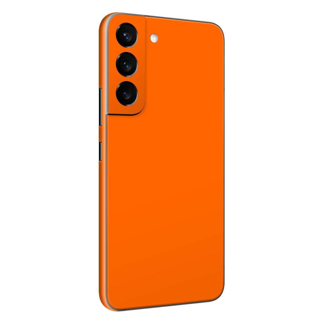 Samsung Galaxy S22 Gloss Glossy Orange Skin Wrap Sticker Decal Cover Protector by EasySkinz | EasySkinz.com