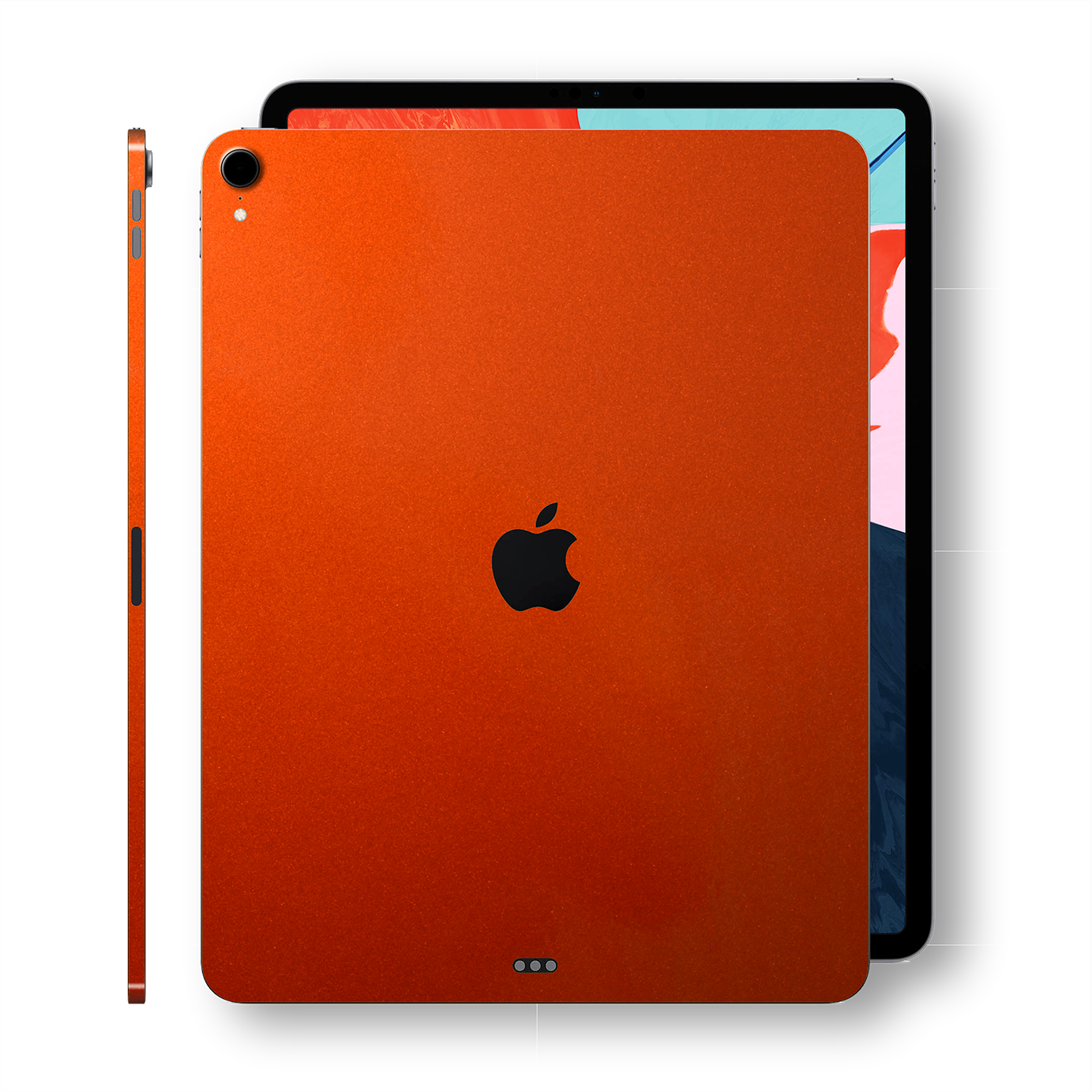 iPad PRO 12.9 inch 3rd Generation 2018 Glossy 3M Fiery Orange Metallic Skin Wrap Sticker Decal Cover Protector by EasySkinz