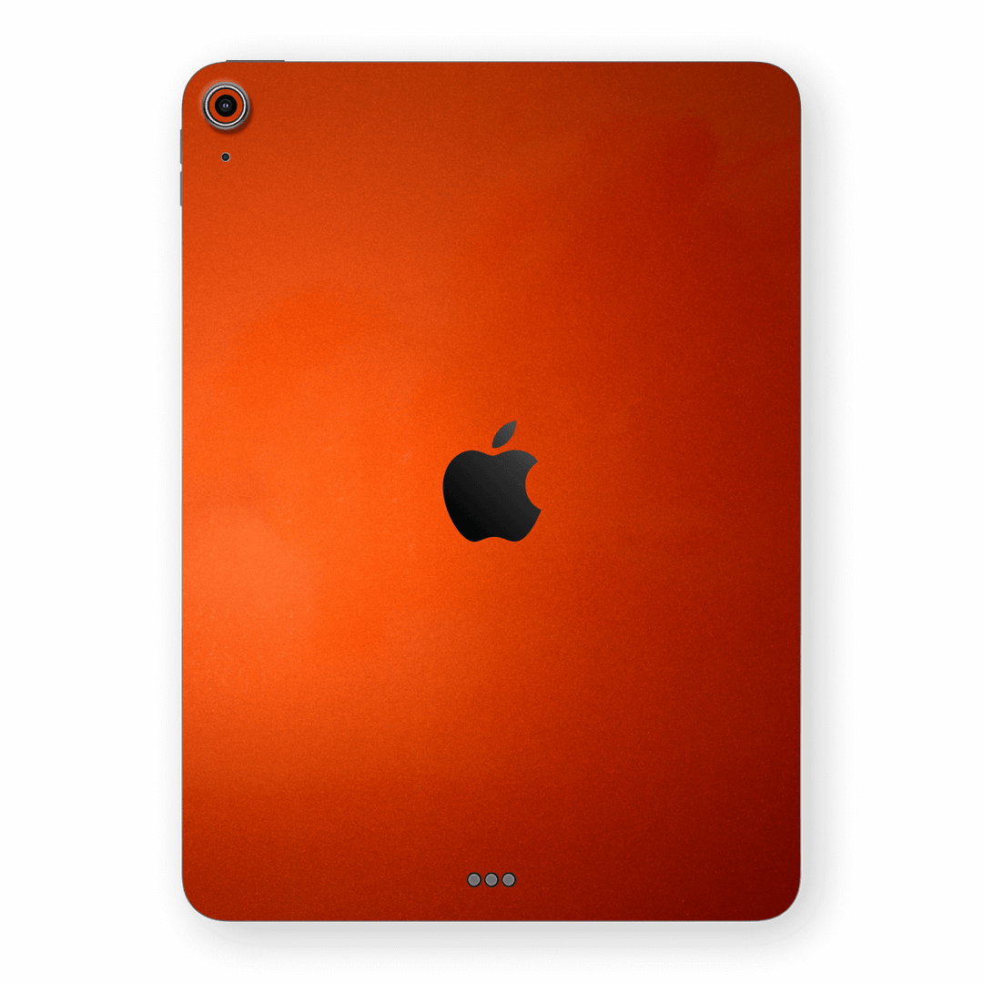 iPad AIR 4 (2020) Glossy 3M Fiery Orange Metallic Skin Wrap Sticker Decal Cover Protector by EasySkinz