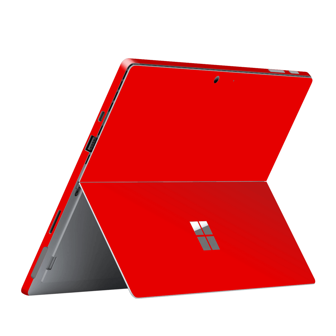 Microsoft Surface Pro 7 Gloss Glossy Bright Red Skin, Wrap, Decal, Protector, Cover by EasySkinz | EasySkinz.com