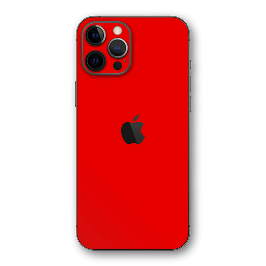 iPhone 12 Pro MAX GLOSSY Bright Red Skin - Premium Protective Skin Wrap Sticker Decal Cover by QSKINZ | Qskinz.com