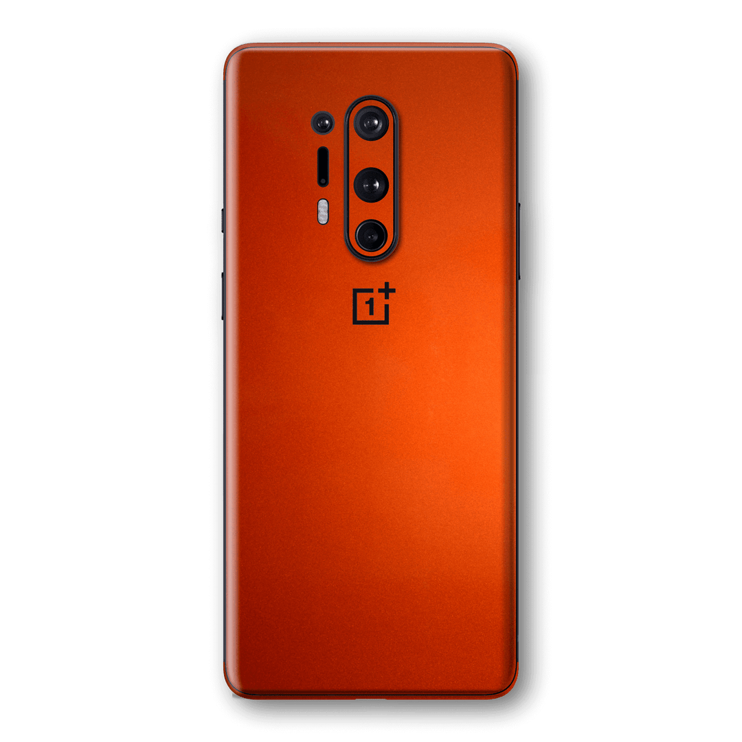 OnePlus 8 PRO Fiery Orange Tuning Metallic Skin Wrap Sticker Decal Cover Protector by EasySkinz