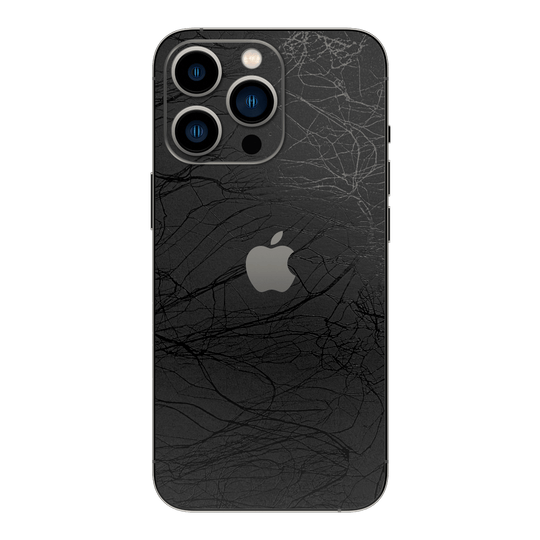 iPhone 14 PRO LUXURIA BLACK WEB Textured Skin - Premium Protective Skin Wrap Sticker Decal Cover by QSKINZ | Qskinz.com