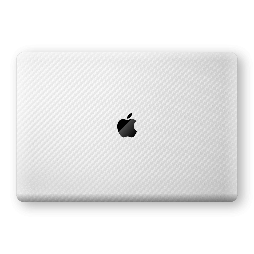 MacBook Pro 15" Touch Bar 3D Textured White Carbon Fibre Fiber Skin, Decal, Wrap, Protector, Cover by EasySkinz | EasySkinz.com